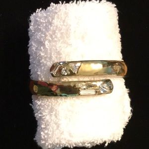 Vintage Silpada K&R Cobra brass Hinge Cuff Bangle Bracelet